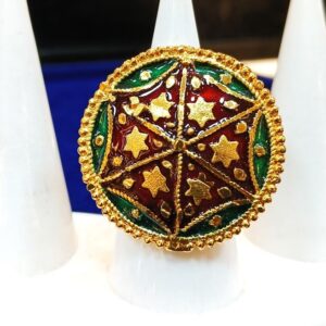 Round Brown Star Finger Ring