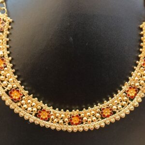 Floral Small Gold Plated Necklace