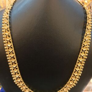 Long Floral Gold Plated Necklace