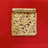 Gold Plated Solid Square Antique Floral Pendant