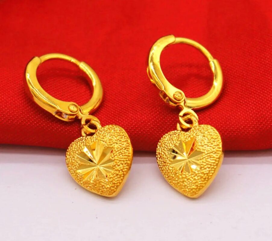 24K Copper Gold Plated Earrings